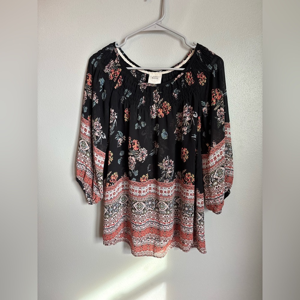 Knox Rose Boho Flowy Top size XS